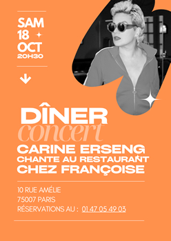1810 Carine Erseng en concert au restaurant Chez Françoise - Paris 7ème
