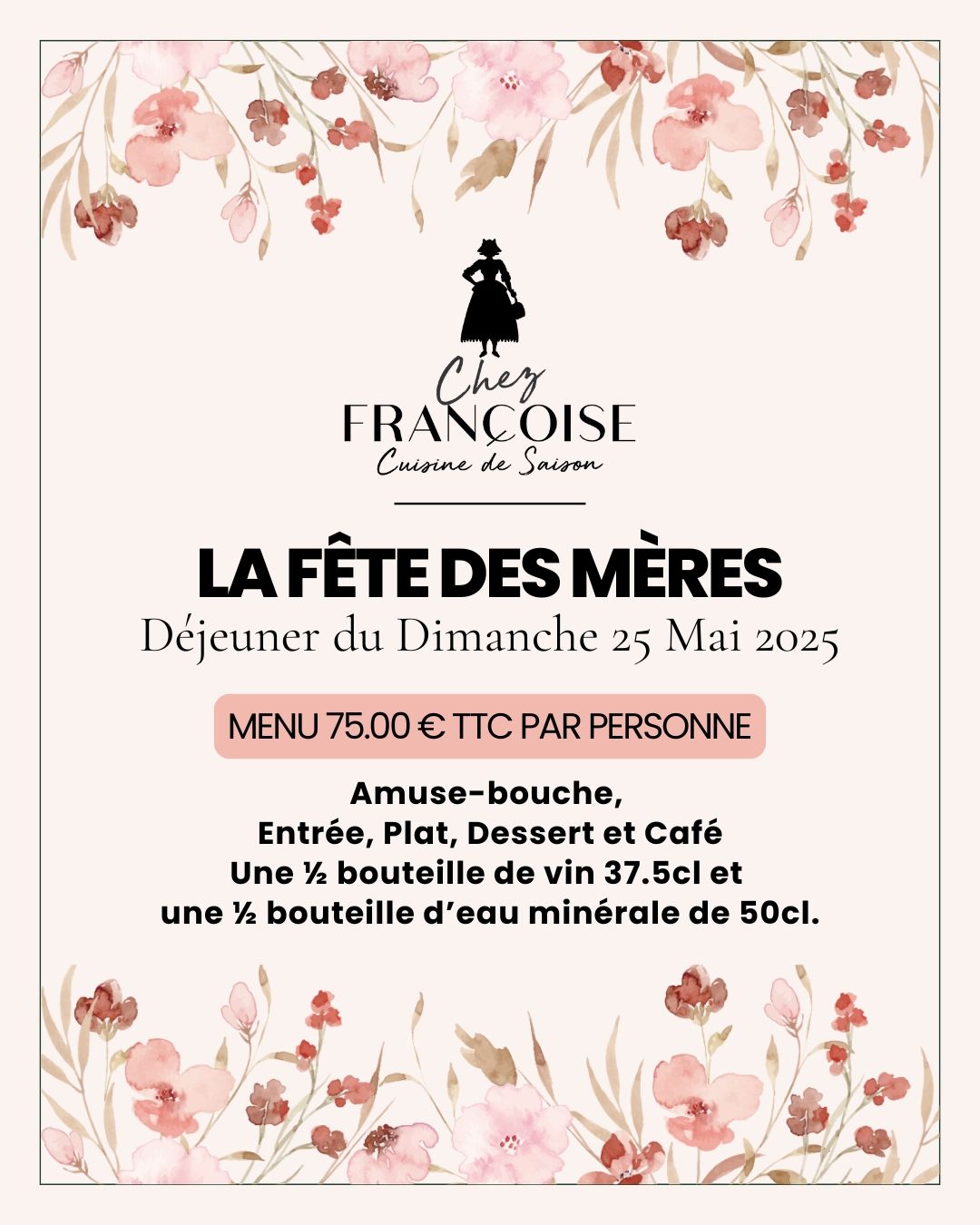 Chez Françoise - Menu de la Fête des Mères 2025